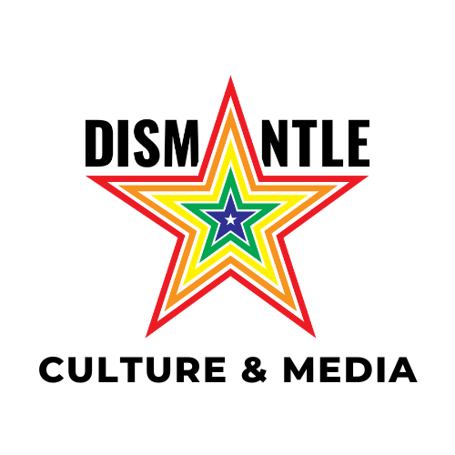 Dismantle Culture and Media logo with rainbow star